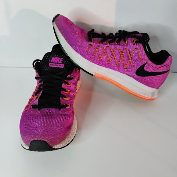 NIKE ZOOM PEGASUS 32 SHIELD RUNNING SHOE PURPLE - BLACK - WHITE SIZE 8.5 - Picture 3 of 8